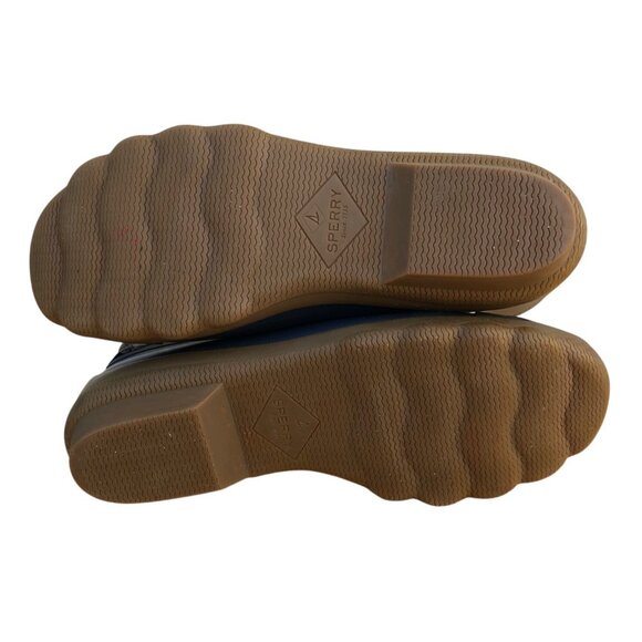 Sperry Womens Duck Boots 10 M Leather Upper Blue Waterproof Rubber Rain Garden - Picture 14 of 14